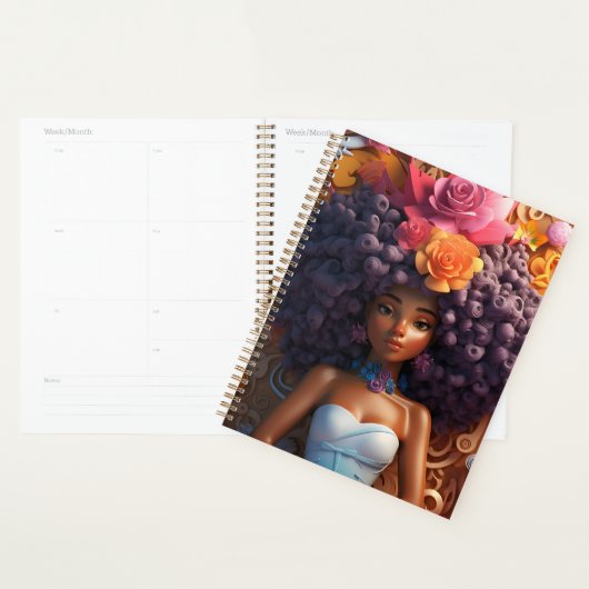 Zwart meisje magie melanine bruine huid meisjes bl planner (Display)