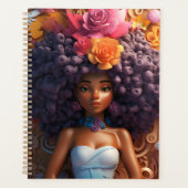 Zwart meisje magie melanine bruine huid meisjes bl planner (Voorkant)