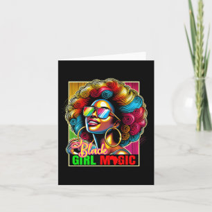 Zwart Meisje Magisch Afrika Afro Zwarte Koningin M Kaart