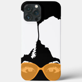 Zwart meisje met Afro met gouden zonnebril Case-Mate iPhone Case