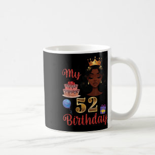Zwart meisje met taartballonnen Cadeau is mijn 52e Koffiemok