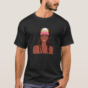 Zwart meisje met zwarte zegen, Pet haar T-shirt