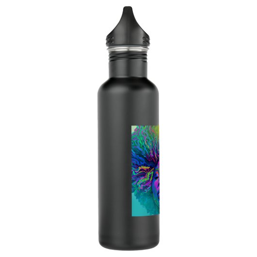 Zwart Meisje Pasen Magic Bruin Huid Meisjes Blauw  Waterfles (Links)