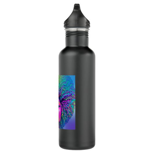 Zwart Meisje Pasen Magic Bruin Huid Meisjes Blauw  Waterfles (Rechts)