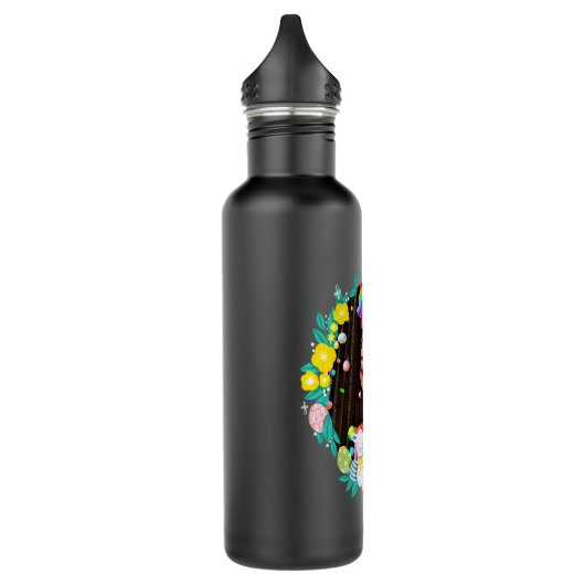 Zwart Meisje Pasen Magic Bruin Huid Meisjes Lente  Waterfles (Links)
