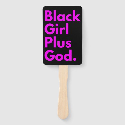 ZWART MEISJE PLUS GOD HANDWAAIER (Voorkant)
