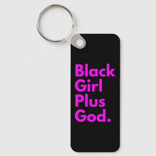 ZWART MEISJE PLUS GOD SLEUTELHANGER (Voorkant)