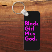 ZWART MEISJE PLUS GOD SLEUTELHANGER (Voorkant)