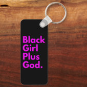 ZWART MEISJE PLUS GOD SLEUTELHANGER (Achterkant)