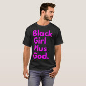 ZWART MEISJE PLUS GOD T-SHIRT (Voorkant volledig)