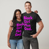 ZWART MEISJE PLUS GOD T-SHIRT (Unisex)