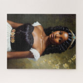  zwart meisje prinses kunst legpuzzel (Horizontaal)