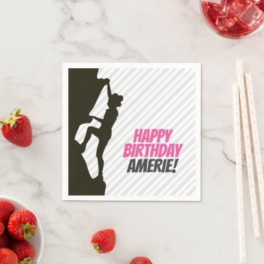 Zwart Meisje Rock Klimmen Servet (Insitu)