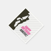 Zwart Meisje Rock Klimmen Servet (Hoek)