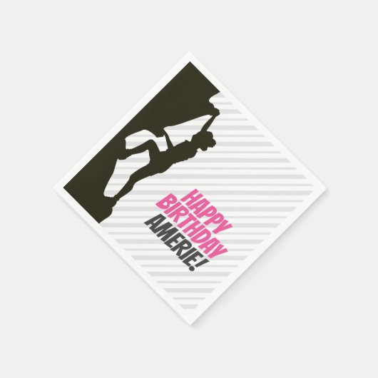 Zwart Meisje Rock Klimmen Servet (Hoek)