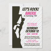 Zwart Meisje Rock Klimmen Verjaardag Kaart (Voorkant)