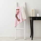 Zwart Meisje Roze Ballerina Ballet Sherpa Deken (In situ)