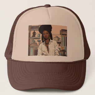 Zwart Meisje Trucker Hoed Pet