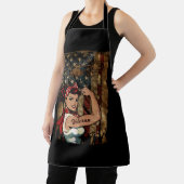 Zwart Meisje Veteraan Sterk Vrouw Afro-Amerikaans Schort (Insitu)