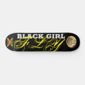 ZWART MEISJE Vlieg Skateboard, 7¾" Deck Persoonlijk Skateboard (Horizontaal)