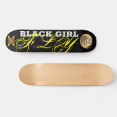 ZWART MEISJE Vlieg Skateboard, 7¾" Deck Persoonlijk Skateboard (Horizontaal)