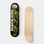 ZWART MEISJE Vlieg Skateboard, 7¾" Deck Persoonlijk Skateboard (Voorkant)
