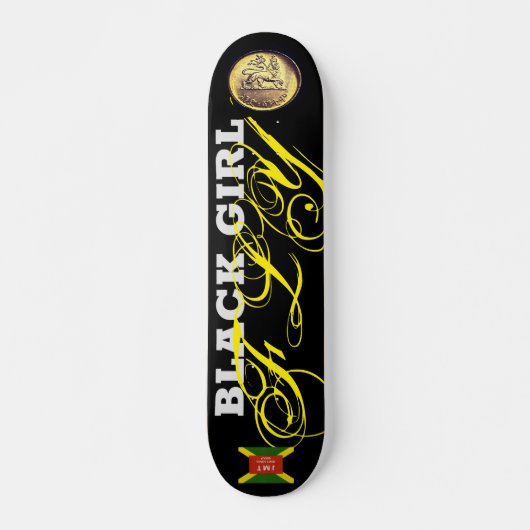 ZWART MEISJE Vlieg Skateboard, 7¾" Deck Persoonlijk Skateboard (Voorkant)