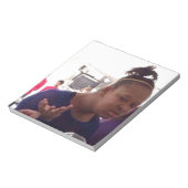 Zwart meisje wat meme notitieblok (Linkerzijde)