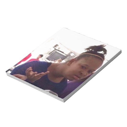 Zwart meisje wat meme notitieblok (Linkerzijde)