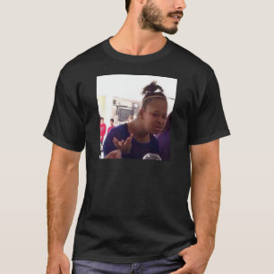 Zwart meisje wat meme t-shirt
