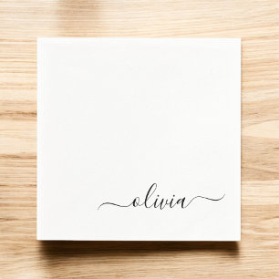 Zwart-meisjesmonogram Naam Modern Servet