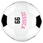 Zwart meisjesroze naam Minimalistisch Voetbal (Gedraaid)
