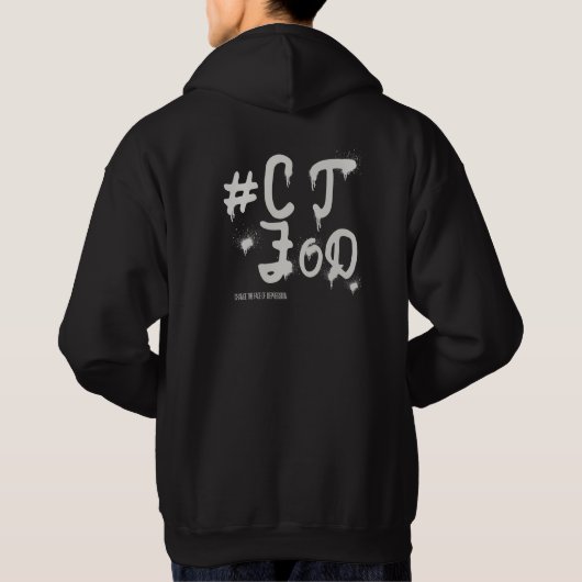 Zwart_ MELT _CTFOD Grijs lettertype Hoodie (Achterkant)
