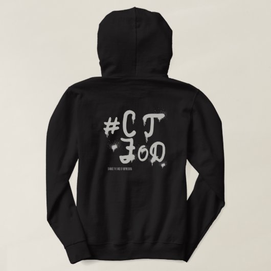 Zwart_ MELT _CTFOD Grijs lettertype Hoodie (Design achterkant)