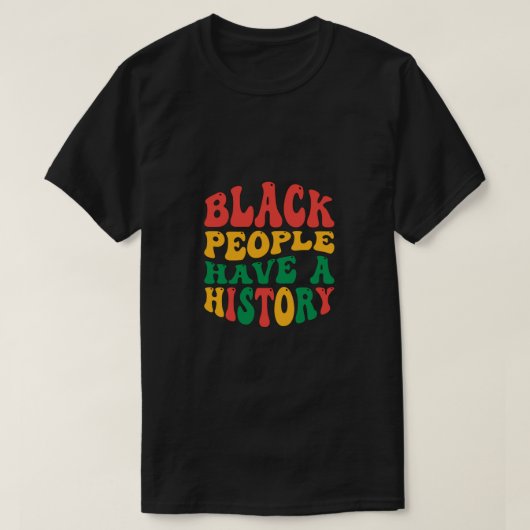 Zwart_Mensen_Hebben_A_Geschiedenis_01 T-shirt (Design voorkant)