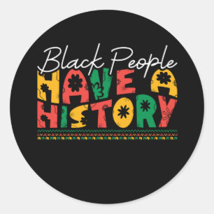 Zwart_Mensen_Hebben_A_Geschiedenis_02 Ronde Sticker