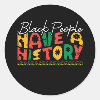 Zwart_Mensen_Hebben_A_Geschiedenis_02 Ronde Sticker