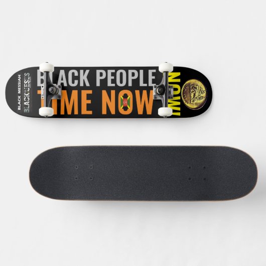 ZWART MENSEN TIJD NU JMT Skateboard (Horizontaal)