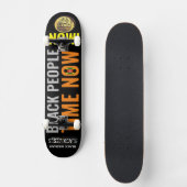 ZWART MENSEN TIJD NU JMT Skateboard (Voorkant)