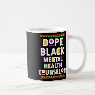 Zwart Mental Health Counselor Afro-Amerikaans Werk Koffiemok
