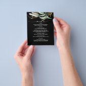 Zwart menu Gold Greenery Branch (Hand)