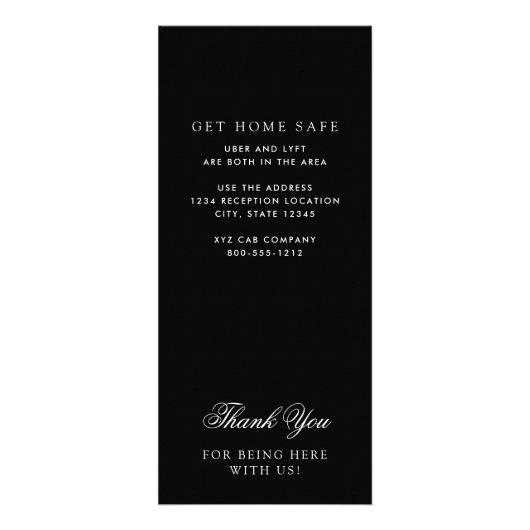 Zwart menu wereldkaart - Witte bewerkbare kleuren (Achterkant)