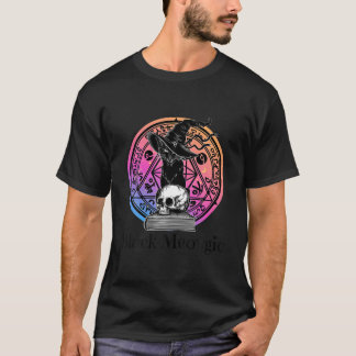 Zwart Meowgic Kat Heks Pentagram Witchcraft T-shir T-shirt