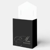 Zwart Merci Beaucoup Elegante Calligrafie Dank U W Bedankdoosjes (Geopend)