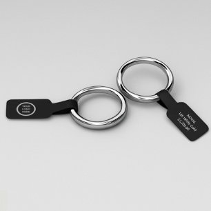 Zwart Merk Barbell Sieraden Foldover Prijs Label