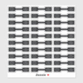 Zwart Merk Barbell Sieraden Foldover Prijs Label (Vel)