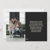 Zwart Merry & Bright Modern Type Mix Holiday Kaart (Achterkant)
