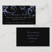 Zwart met blauw Visitekaartje voor wijnstokken (Voorkant / Achterkant)