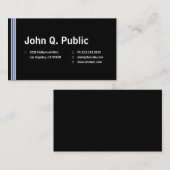 Zwart met blauwe strepen visitekaartje (Voorkant / Achterkant)