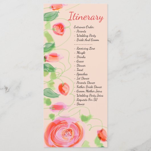 Zwart met bloemen programmakaart (Achterkant)